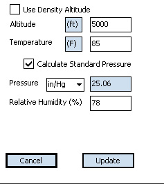 Exbal Field Conditions Screen