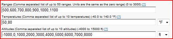 Range and Altitude Entry